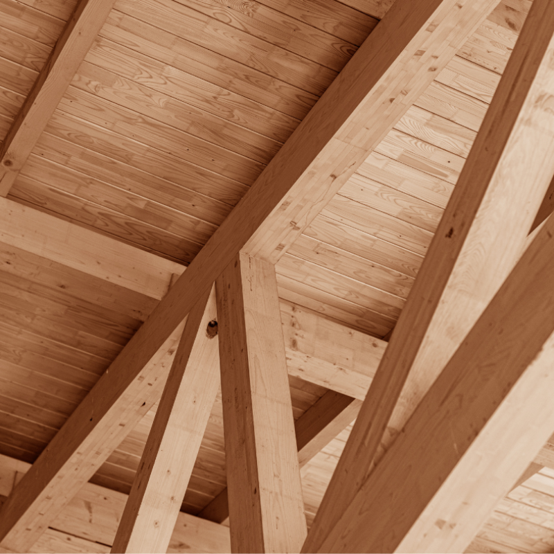 Vigas de madera casa